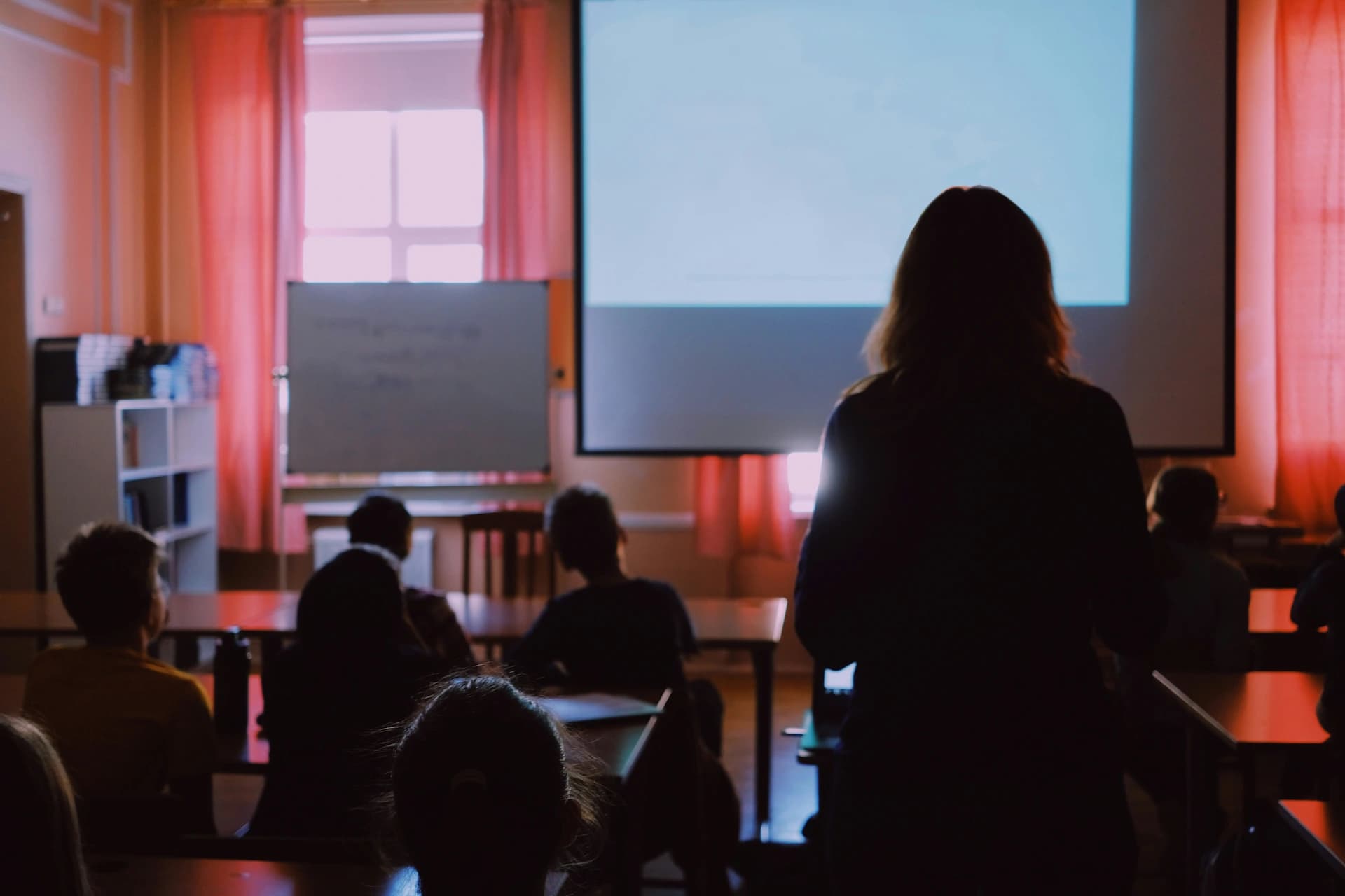 Instructor teaching online